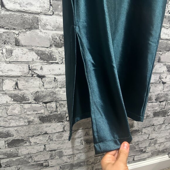 EUC Xxxiticat Dark Green Velour Dress Size XS - Picture 5 of 14